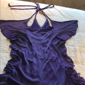 Chanel purple flowing maxi dress